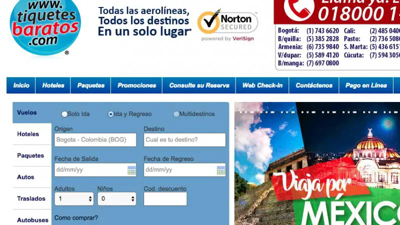 Tiquetesbaratos.com Publicidad engañosa FRAUDE, Bogotá D.C., Cundinamarca,